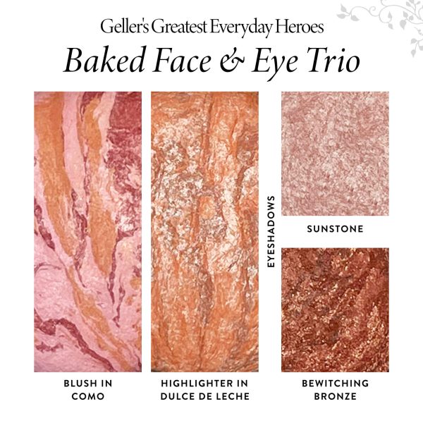 Geller's Greatest Everyday Heroes Baked Face & Eye Trio (Blush, Highlighter, Eyeshadow) - Image 2