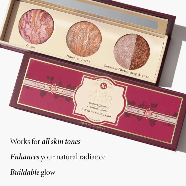 Geller's Greatest Everyday Heroes Baked Face & Eye Trio (Blush, Highlighter, Eyeshadow) - Image 7