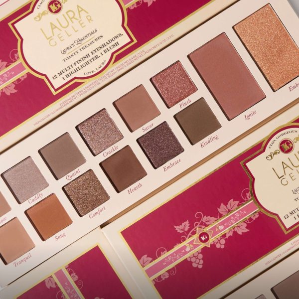 Laura's Essentials Toasty Treasures 12 Multi Finish Eyeshadows, 1 Highlighter, 1 Blush - Image 4